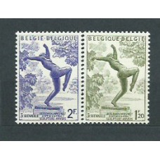 Belgica - Correo 1955 Yvert 969/70 * Mh Escultura