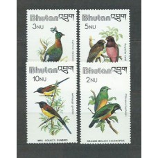 Bhutan - Correo Yvert 554/7 ** Mnh  Fauna aves