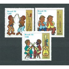 Brasil - Correo 1978 Yvert 1321/3 ** Mnh Música