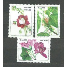 Brasil - Correo 1986 Yvert 1804/6 ** Mnh Flores