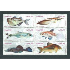 Brasil - Correo 1988 Yvert 1896/901 ** Mnh Fauna. Peces