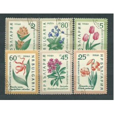 Bulgaria - Correo 1960 Yvert 1018/23 usado Flores