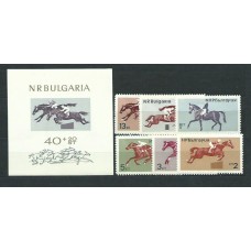 Bulgaria - Correo 1965 Yvert 1356/61+H.16 ** Mnh Deportes hípica