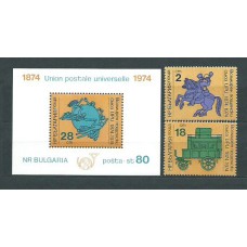 Bulgaria - Correo 1974 Yvert 2100/1+H.48 ** Mnh UPU