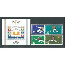 Bulgaria - Correo 1977 Yvert 2288/91+H.70 ** Mnh Deportes