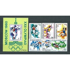 Bulgaria - Correo 1979 Yvert 2458/63+H.83 ** Mnh Olimpiadas Moscu