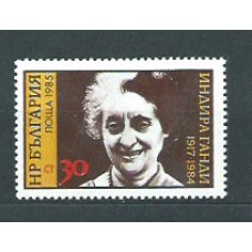 Bulgaria - Correo 1985 Yvert 2923 ** Mnh Indira Gandhi