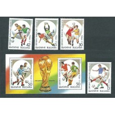 Bulgaria - Correo 1989 Yvert 3275/8+H.163 ** Mnh Deportes fútbol