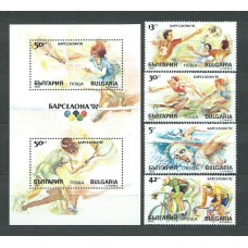 Bulgaria - Correo 1990 Yvert 3320/3+H.166 ** Mnh Olimpiadas Barcelona