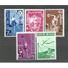 Bulgaria - Correo 1939 Yvert 335/9 * Mh Deportes