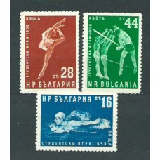 Bulgaria - Correo 1958 Yvert 934/6 * Mh Deportes