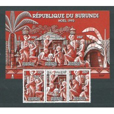 Burundi - Correo Yvert 1008/10+H.129 ** Mnh  Navidad