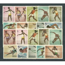 Burundi - Correo Yvert 102/11 dentado y sin dentar ** Mnh  Olimpiadas de Toquio