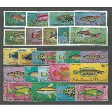 Burundi - Correo Yvert 217/32+A.62/70 ** Mnh  Fauna peces