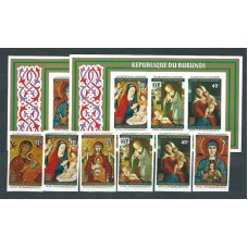 Burundi - Correo Yvert 765/67+A.481/83+H.101/2 sin dentar ** Mnh  Navidad