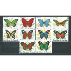 Burundi - Correo Yvert 890/99 ** Mnh  Fauna mariposas