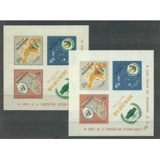 Burundi - Hojas Yvert 9 dentado y sin dentar ** Mnh