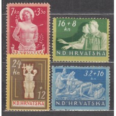 Croacia Correo 1944 Yvert 119/22 * Mh  