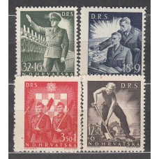 Croacia Correo 1944 Yvert 127/30 ** Mnh 