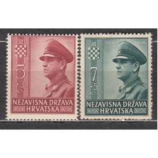 Croacia Correo 1943 Yvert 73/74 * Mh Personaje