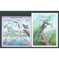 Congo Belga - Correo Yvert 1522DG/DM+H.66L ** Mnh Fauna Aves