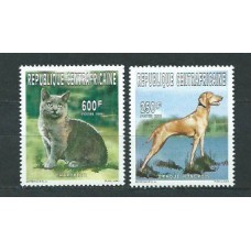 Centroafrica - Correo Yvert 1055/6 ** Mnh  Fauna perros
