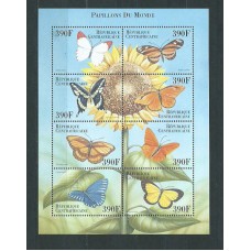 Centroafrica - Correo Yvert 1618CY/DF ** Mnh  Fauna mariposas