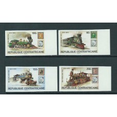 Centroafrica - Correo Yvert 400/3 Sin dentar ** Mnh  Trenes