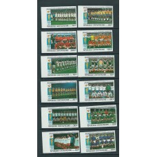 Centroafrica - Correo Yvert 435/44+A.234/5 sin dentar ** Mnh Deportes fútbol