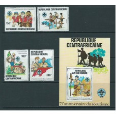 Centroafrica - Correo Yvert 491/4+H.53 ** Mnh  Scoutismo