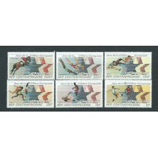 Centroafrica - Correo Yvert 552/5+A.266/7 ** Mnh  Olimpiadas de los Angeles