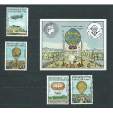 Centroafrica - Aereo Yvert 272/5+H.63 ** Mnh  Globos