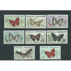 Centroafrica - Correo Yvert 4/11 * Mh  Fauna mariposas