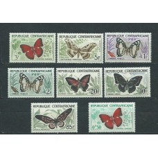 Centroafrica - Correo Yvert 4/11 * Mh  Fauna mariposas