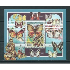 Centroafrica - Hojas Yvert 104 ** Mnh  Fauna mariposas