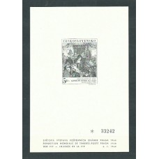 Checoslovaquia - Correo 1968 Yvert 1653 Prueba lujo en negro ** Mnh