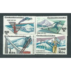 Checoslovaquia - Correo 1970 Yvert 1762/5 ** Mnh Deportes esqui