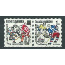 Checoslovaquia - Correo 1972 Yvert 1909/10 ** Mnh Deportes hockey