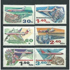 Checoslovaquia - Correo 1973 Yvert 2011/6 ** Mnh Aviones