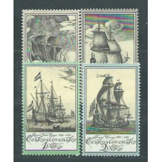 Checoslovaquia - Correo 1976 Yvert 2167/70 ** Mnh Gravados de barcos