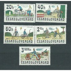 Checoslovaquia - Correo 1979 Yvert 2350/4 ** Mnh Bicicletas