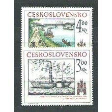 Checoslovaquia - Correo 1982 Yvert 2499/500 ** Mnh Pinturas barcos
