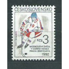 Checoslovaquia - Correo 1992 Yvert 2910 (*) Mng Deportes hokey