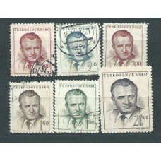 Checoslovaquia - Correo 1948 Yvert 477A/81 usado  Presidente Gottwald