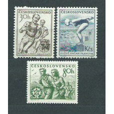 Checoslovaquia - Correo 1954 Yvert 765/7 * Mh Deportes