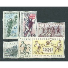 Checoslovaquia - Correo 1956 Yvert 855/7B ** Mnh Deportes