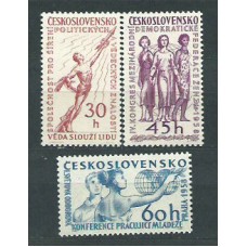 Checoslovaquia - Correo 1958 Yvert 962/4 ** Mnh