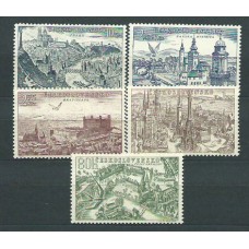 Checoslovaquia - Aereo Yvert 40/4 (*) Mng Ciudades