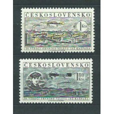 Checoslovaquia - Aereo Yvert 47/48 ** Mnh Kaspar ingeniero