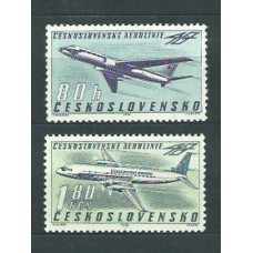 Checoslovaquia - Aereo Yvert 57/8 usado  Aviones